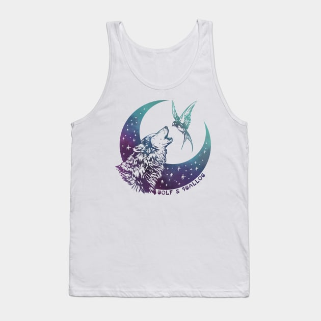 Wolf & Swallow - Moonlight Serenade [NEBULA] Tank Top by Lix